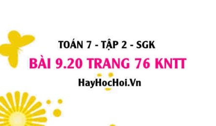 Bài 9.20 trang 76 Toán 7 Tập 2 Kết nối tri thức